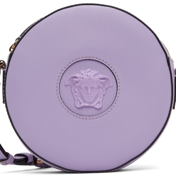 Versace Purple Medusa Round Shoulder Bag - Picture 4 of 10